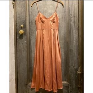 Dusty pink silky dress